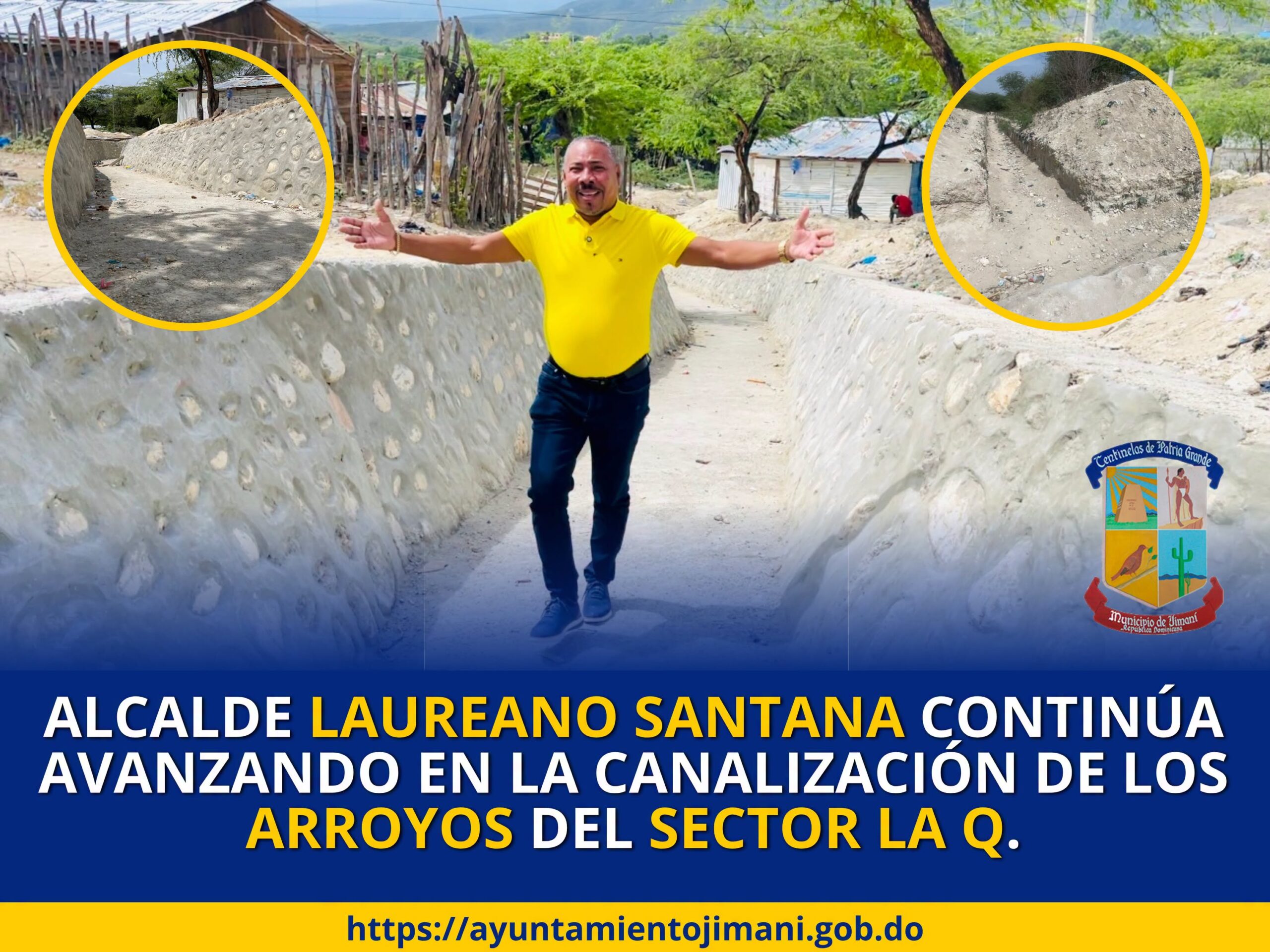 «Continuamos con la construcción de la canalización de los arroyos del sector La Q»